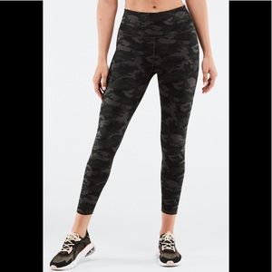 Fabletics “PowerHold” Define High-Waisted 7/8 Leggings in Charcoal Camo